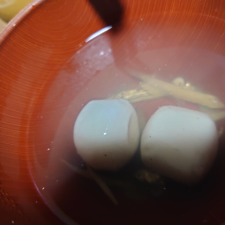 里芋を入れた舞茸味のスープ